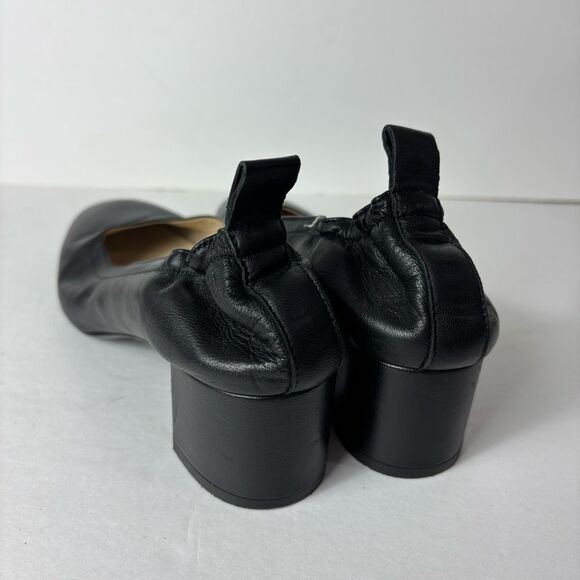 Everlane Womens 7.5 The Day Heel Pumps Shoes Black Italian Leather Work Career - Picture 5 of 8